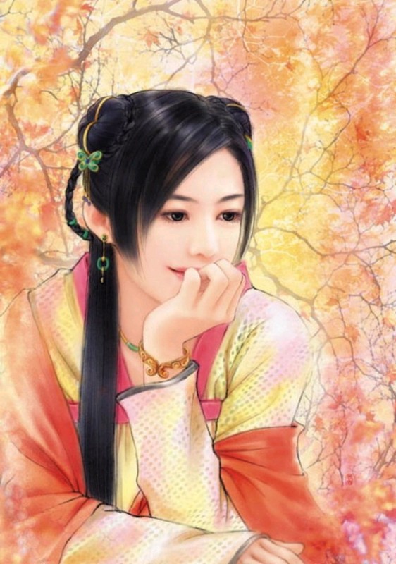 belle-asiatique-fond-multicolore-river