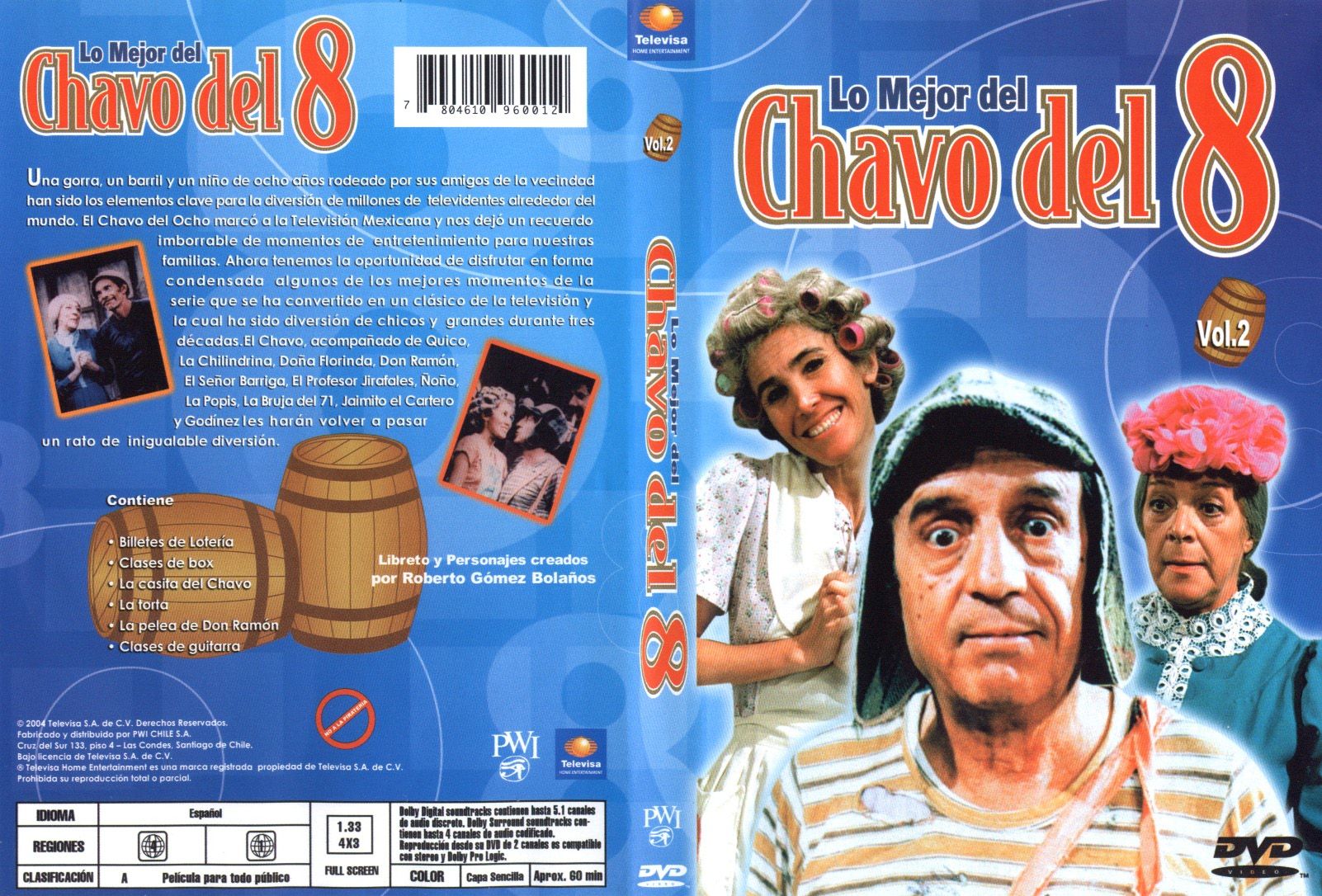 El Chavo Del 8 Volumen 2 - DVD Full NTSC Latino.