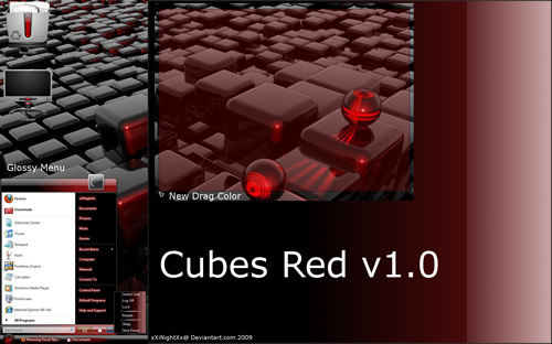 Tema Windows Vista Cubes Red v1.0 UmbrellaMOD.CoM Tema Windows Vista Cubes Red v1.0 UmbrellaMOD.CoM